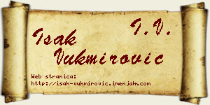 Isak Vukmirović vizit kartica